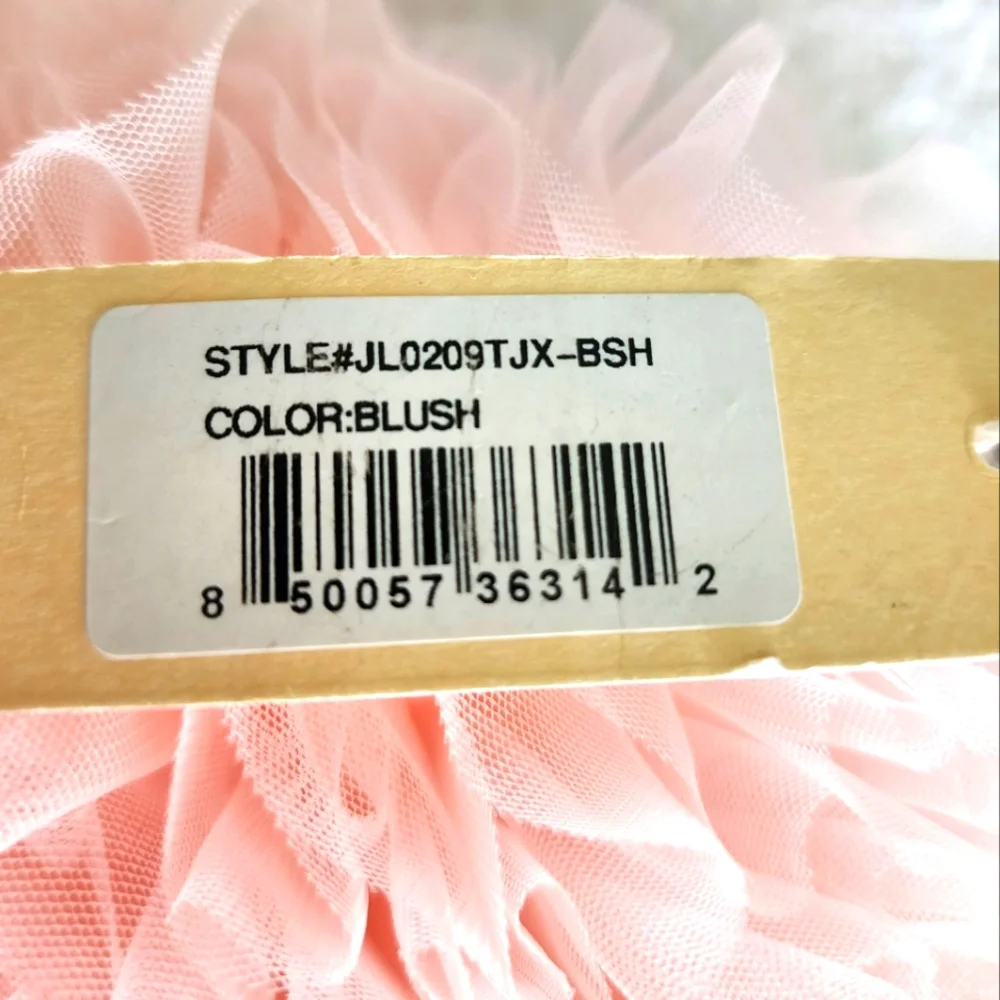 Badgley Mischka Jewel Jazzie Layered Tulle In Blush, Ruffled Clutch NWT Handbag